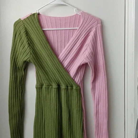shein pink sweater dress Pink Sweater dress